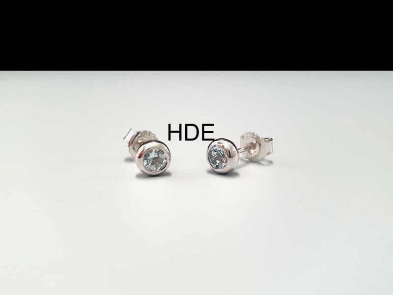 Ohrhänger Aus Aquamarin, 925 Silber