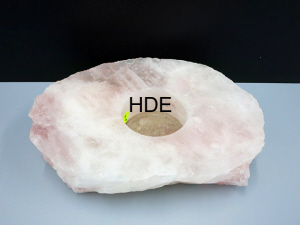 Rosenquarz Windlicht - Rosenquarz Windlichter - Rosenquarz Teelicht